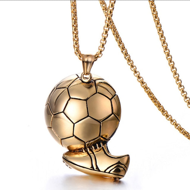 Charm Football Soccer Boots Shoes Basketball Pendant Necklace Men Boy Children Gift Necklaces Sporty Style Association Jewelry