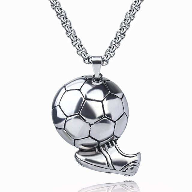Charm Football Soccer Boots Shoes Basketball Pendant Necklace Men Boy Children Gift Necklaces Sporty Style Association Jewelry