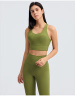 NWT High-neck Push Up Gym Workout Bras Women High Impact Soft Nylon Dance Yoga Sports Bras Top Athletic Tank Top
