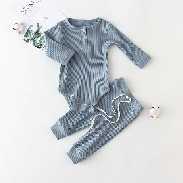 Infant Baby Boy Girl Clothes Set Long Sleeve Baby Bodysuit +Pant Newborn Boy Outfits Summer Autumn Newborn Baby Girl Clothing