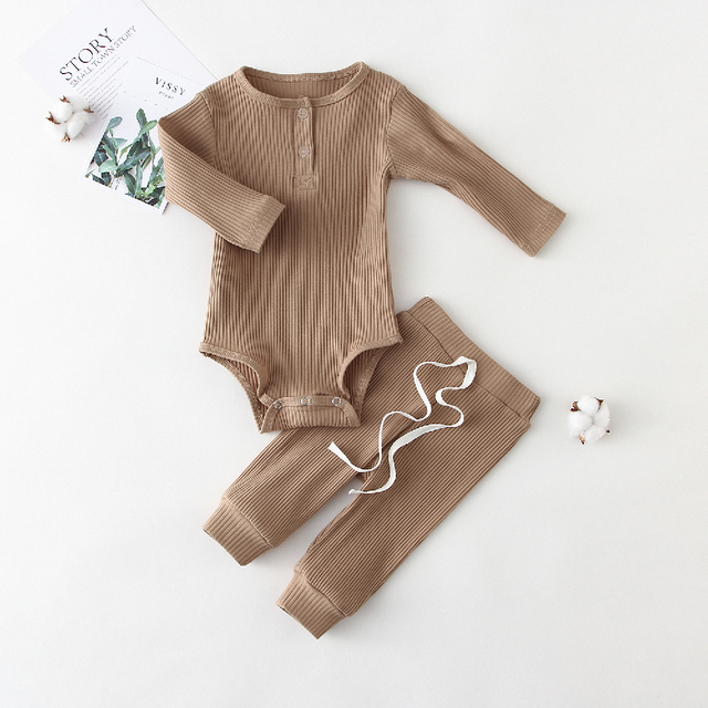 Infant Baby Boy Girl Clothes Set Long Sleeve Baby Bodysuit +Pant Newborn Boy Outfits Summer Autumn Newborn Baby Girl Clothing