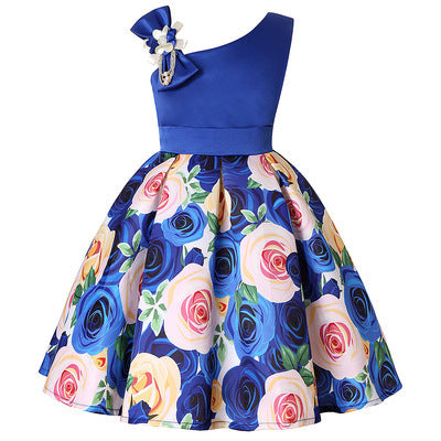 New Girls Kids Flower Elegant Causal Princess Party Dresses Children Clothing Christmas Birthday Wedding Party Baby Girl Dress