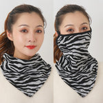 Women Cotton Mask Scarf Face Mascarillas Wraps Floral Print Lady Warm Neck Scarves Foulard Bandana Reusable Outdoor Riding Masks