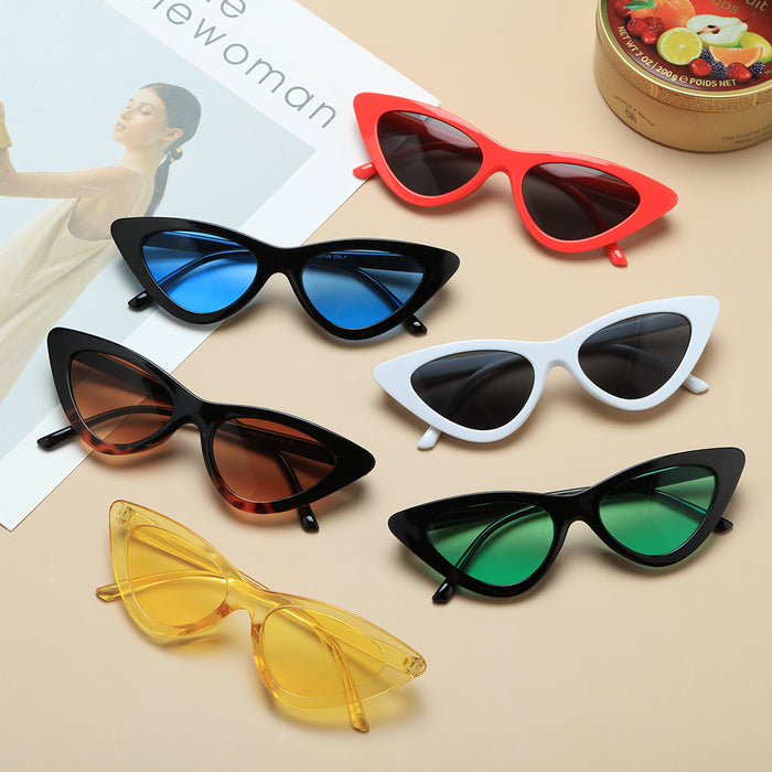 1PC Sexy Cat Eye Triangle Sunglasses Retro Female Eyewear UV400 Sun Glasses Polarized Streetwear Trending Fashion Ladies Glasse