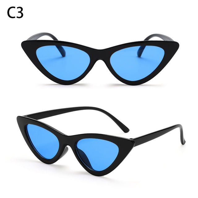 1PC Sexy Cat Eye Triangle Sunglasses Retro Female Eyewear UV400 Sun Glasses Polarized Streetwear Trending Fashion Ladies Glasse