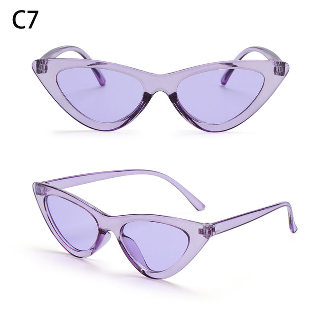 1PC Sexy Cat Eye Triangle Sunglasses Retro Female Eyewear UV400 Sun Glasses Polarized Streetwear Trending Fashion Ladies Glasse