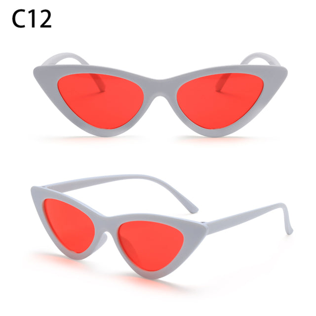 1PC Sexy Cat Eye Triangle Sunglasses Retro Female Eyewear UV400 Sun Glasses Polarized Streetwear Trending Fashion Ladies Glasse