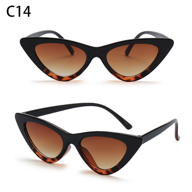 1PC Sexy Cat Eye Triangle Sunglasses Retro Female Eyewear UV400 Sun Glasses Polarized Streetwear Trending Fashion Ladies Glasse