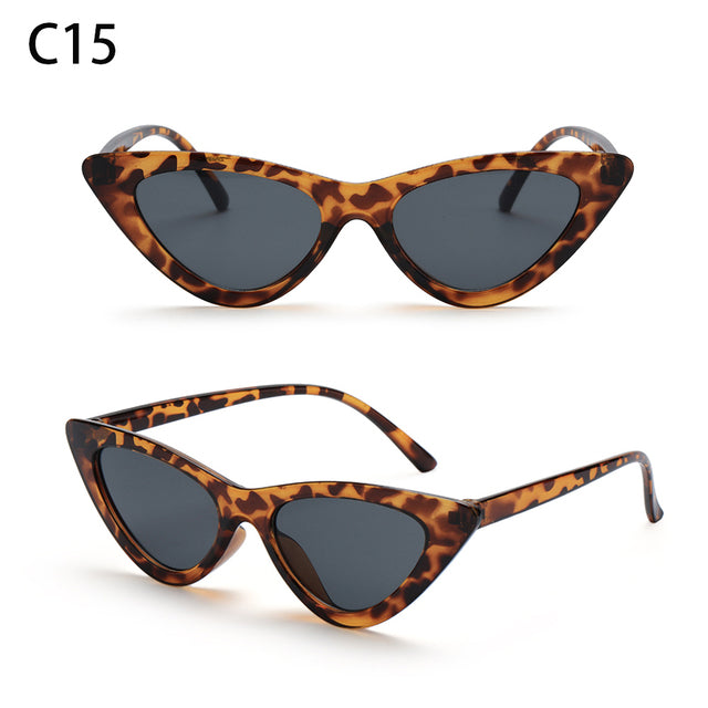 1PC Sexy Cat Eye Triangle Sunglasses Retro Female Eyewear UV400 Sun Glasses Polarized Streetwear Trending Fashion Ladies Glasse