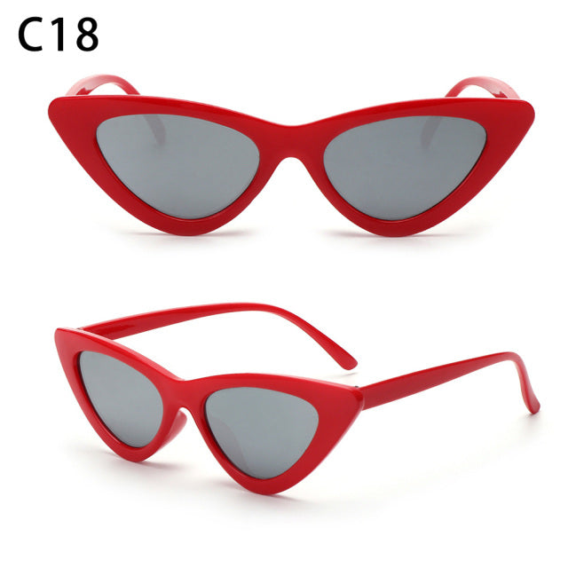 1PC Sexy Cat Eye Triangle Sunglasses Retro Female Eyewear UV400 Sun Glasses Polarized Streetwear Trending Fashion Ladies Glasse