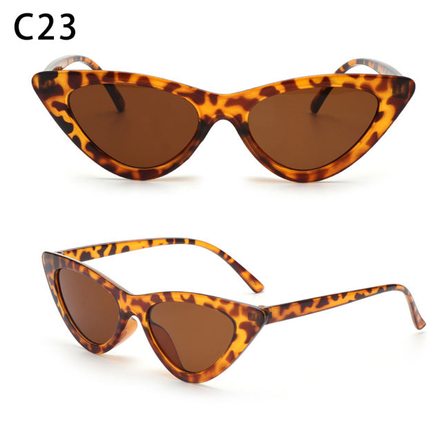 1PC Sexy Cat Eye Triangle Sunglasses Retro Female Eyewear UV400 Sun Glasses Polarized Streetwear Trending Fashion Ladies Glasse