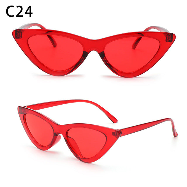 1PC Sexy Cat Eye Triangle Sunglasses Retro Female Eyewear UV400 Sun Glasses Polarized Streetwear Trending Fashion Ladies Glasse