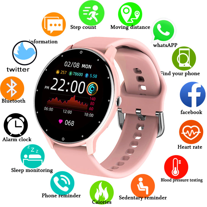 Women Smart band Watch Real-time Weather Forecast Activity Tracker Heart Rate Monitor Sports Ladies Smart Watch Men For Xiaomi