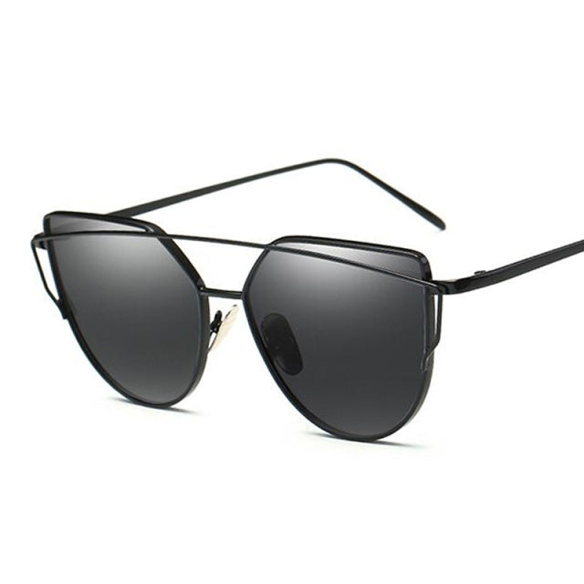 Sexy Retro Cat Eye Sunglasses Women Brand Designer Metal Luxury Sun Glasses Female Black Vintage Fashion Ladies Oculos De Sol