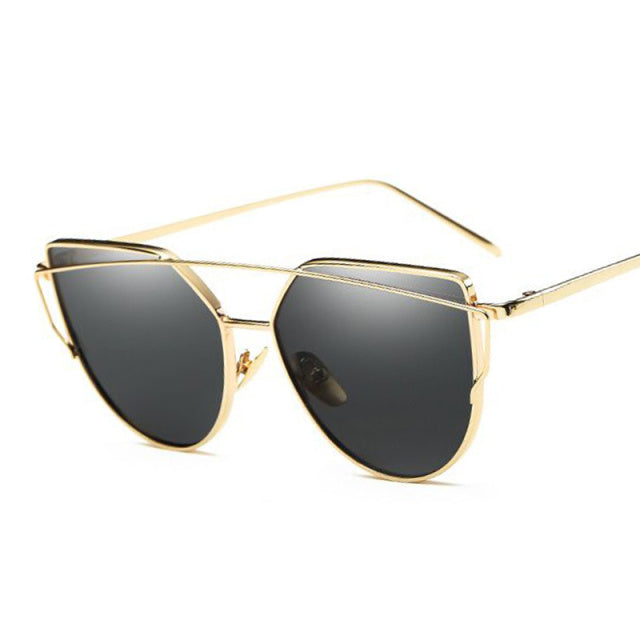 Sexy Retro Cat Eye Sunglasses Women Brand Designer Metal Luxury Sun Glasses Female Black Vintage Fashion Ladies Oculos De Sol