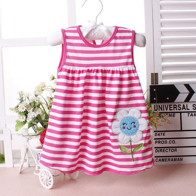 Baby Dress 2018 Summer New Girls Fashion Infantile Dresses Cotton Children's Clothes Flower Style Kids Clothing Princess Dress