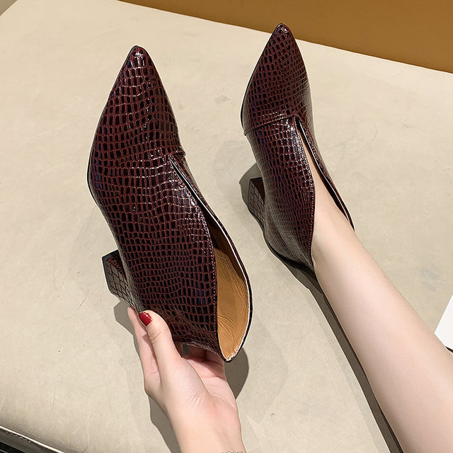 2021 New Women for Shoes Casual Pumps Short Boots Sexy High Heels Pointed V-mouths Ladies Dress shoes OL Daily Shoes