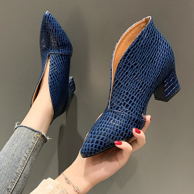 2021 New Women for Shoes Casual Pumps Short Boots Sexy High Heels Pointed V-mouths Ladies Dress shoes OL Daily Shoes