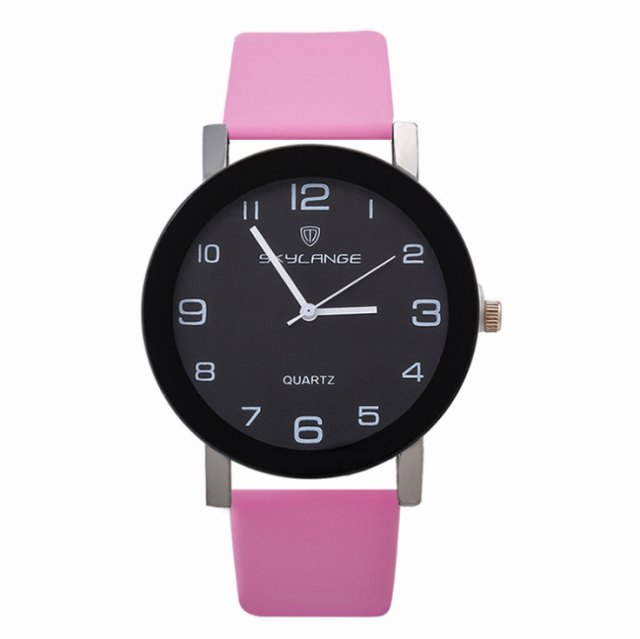 2021 Women Black Watch Hot Sale Leather Band Stainless Steel Analog Quartz Wristwatch Lady Female Casual Watches