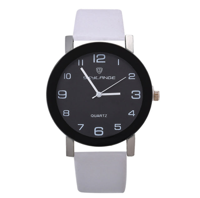 2021 Women Black Watch Hot Sale Leather Band Stainless Steel Analog Quartz Wristwatch Lady Female Casual Watches