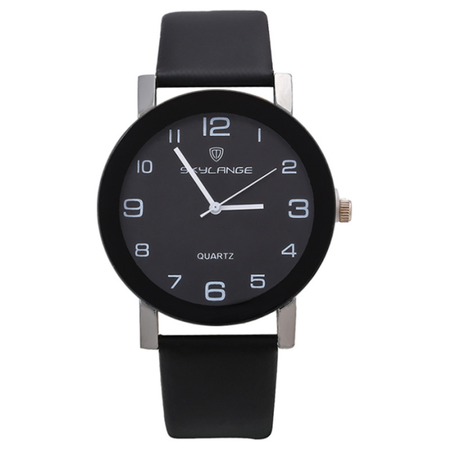2021 Women Black Watch Hot Sale Leather Band Stainless Steel Analog Quartz Wristwatch Lady Female Casual Watches