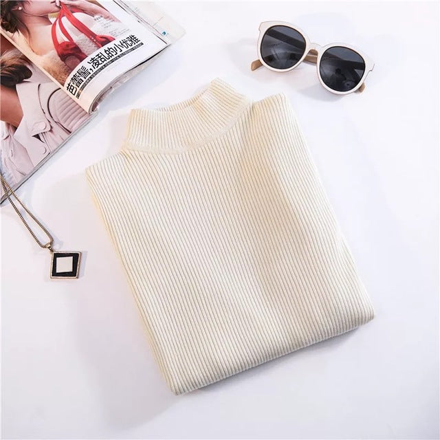 Marwin New-coming Autumn Winter Top Pull Femme Turtleneck Pullovers Sweaters Long Sleeve Slim Oversize Korean Women&#39;s Sweater