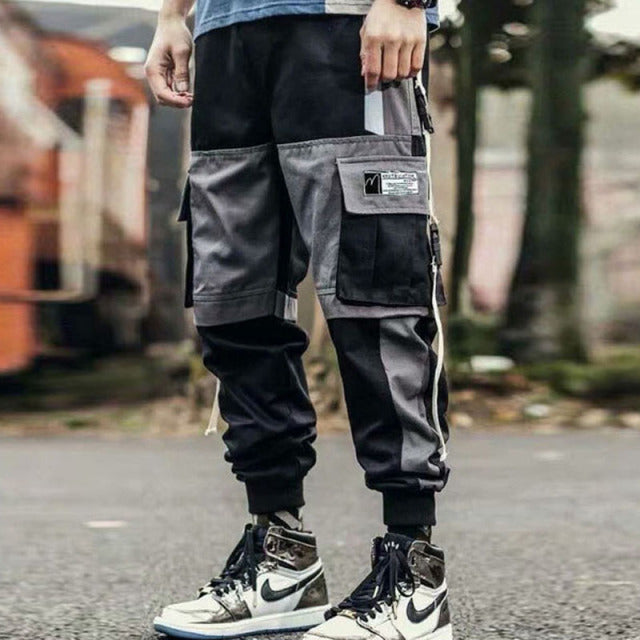 New Streetwear Men&#39;s Multi Pockets Cargo Harem Pants Hip Hop Casual Male Track Pants Joggers Trousers Fashion Harajuku Men Pants