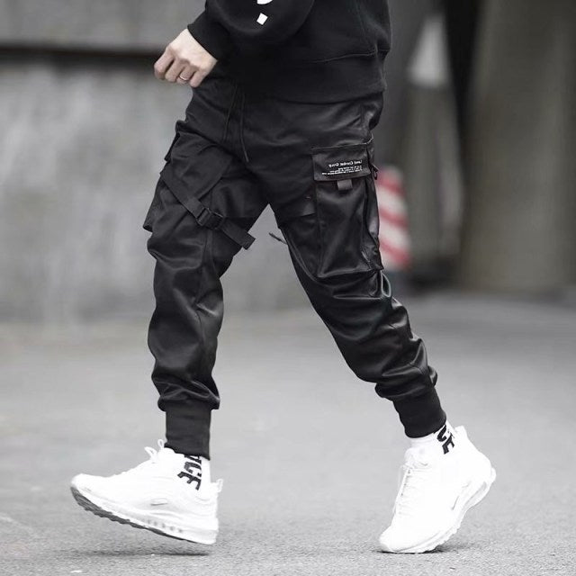 New Streetwear Men&#39;s Multi Pockets Cargo Harem Pants Hip Hop Casual Male Track Pants Joggers Trousers Fashion Harajuku Men Pants