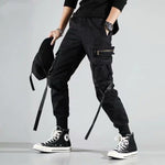 New Streetwear Men's Multi Pockets Cargo Harem Pants Hip Hop Casual Male Track Pants Joggers Trousers Fashion Harajuku Men Pants
