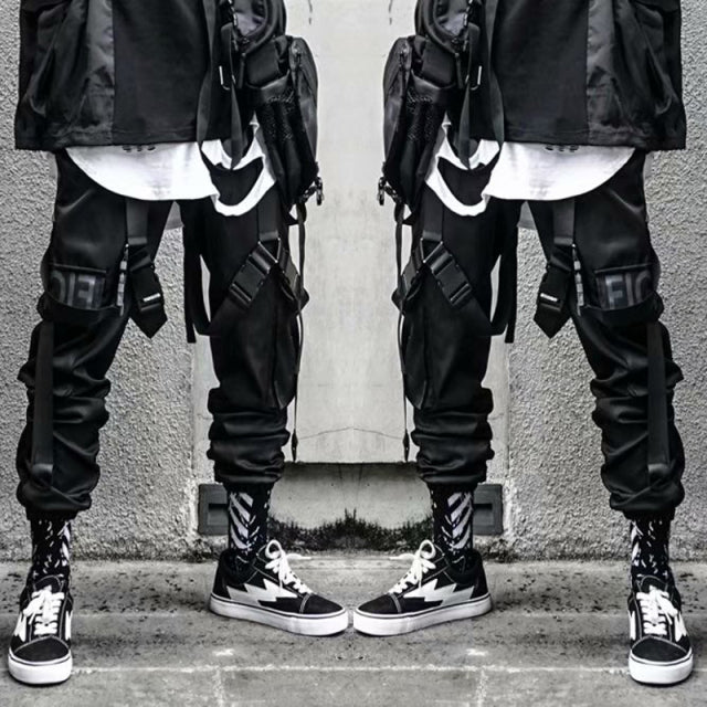 New Streetwear Men's Multi Pockets Cargo Harem Pants Hip Hop Casual Male Track Pants Joggers Trousers Fashion Harajuku Men Pants