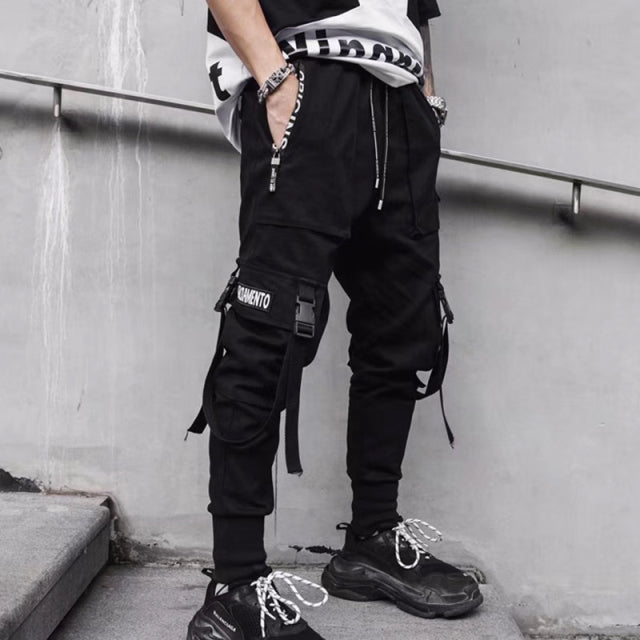 New Streetwear Men&#39;s Multi Pockets Cargo Harem Pants Hip Hop Casual Male Track Pants Joggers Trousers Fashion Harajuku Men Pants