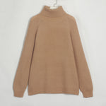 Wixra Women Basic Turtleneck Sweater Warm Thick Loose Pullovers Bright Color Jumper Hot Casual Tops 2021 Autumn Winter