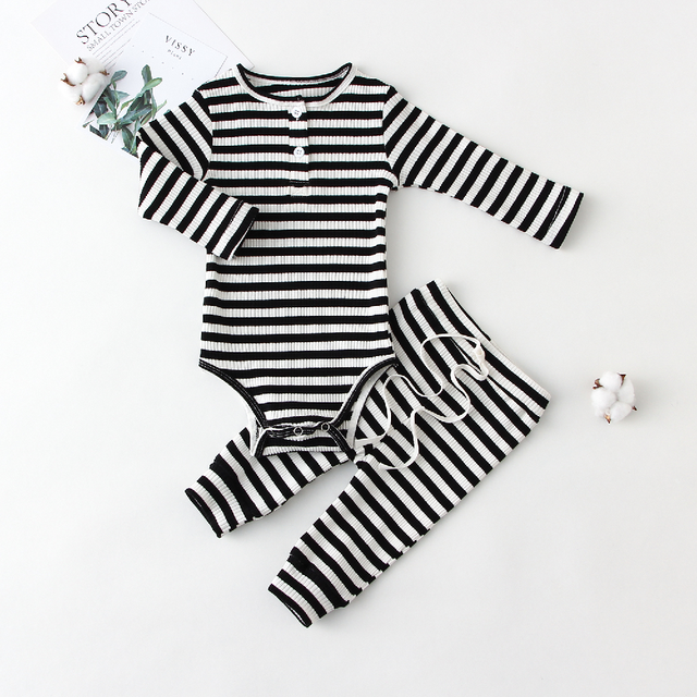 Infant Baby Boy Girl Clothes Set Long Sleeve Baby Bodysuit +Pant Newborn Boy Outfits Summer Autumn Newborn Baby Girl Clothing