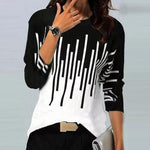 2022 Fashion Women Print Shirts Vintage Spring Tee Autumn Blouse Top Casual Full Long Sleeve Pullover S-5XL