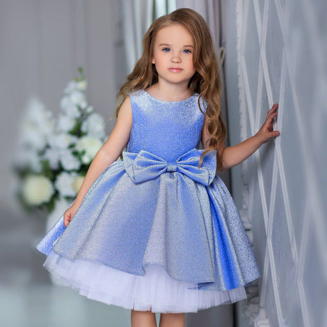 New Girls Kids Flower Elegant Causal Princess Party Dresses Children Clothing Christmas Birthday Wedding Party Baby Girl Dress