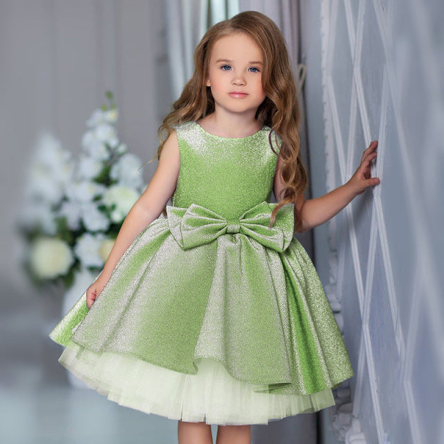 New Girls Kids Flower Elegant Causal Princess Party Dresses Children Clothing Christmas Birthday Wedding Party Baby Girl Dress