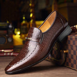 2021 New Men's Casual Shoes Classic Low-Cut Embossed Leather Shoes Comfortable Business Dress Shoes Man Loafers Plus Size 38-48