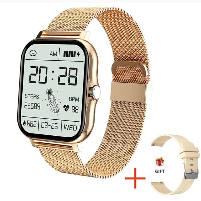2022 New Women Smart Watch Men 1.69" Color Screen Full Touch Fitness Tracker Bluetooth Call Smart Clock Ladies Smartwatch Women