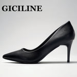 Women Pumps High Heels Classics Fashion Design Black Leather Lady Office Dress Party Wedding Business Heels Shoes For Women 2022