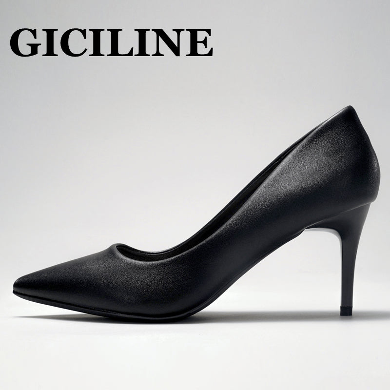 Women Pumps High Heels Classics Fashion Design Black Leather Lady Office Dress Party Wedding Business Heels Shoes For Women 2022