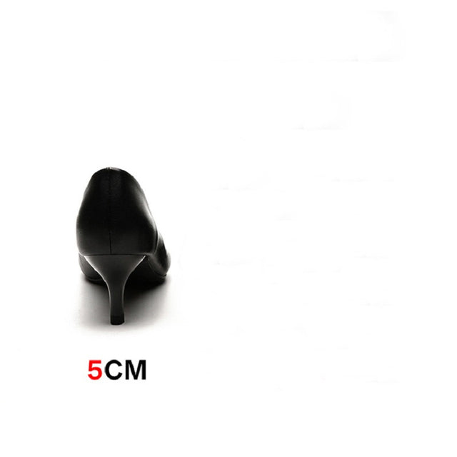 Women Pumps High Heels Classics Fashion Design Black Leather Lady Office Dress Party Wedding Business Heels Shoes For Women 2022