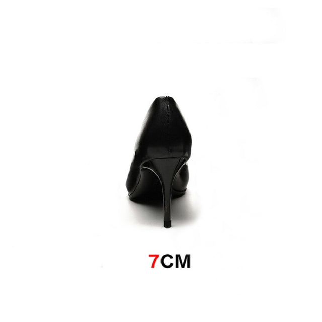 Women Pumps High Heels Classics Fashion Design Black Leather Lady Office Dress Party Wedding Business Heels Shoes For Women 2022