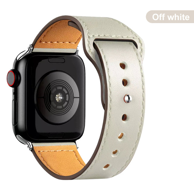 Leather strap for Apple Watch band high quality Male lady series 1234567 SE 44mm 40mm watch for iWatch 42mm 38mm Bracelet