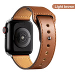 Leather strap for Apple Watch band high quality Male lady series 1234567 SE 44mm 40mm watch for iWatch 42mm 38mm Bracelet