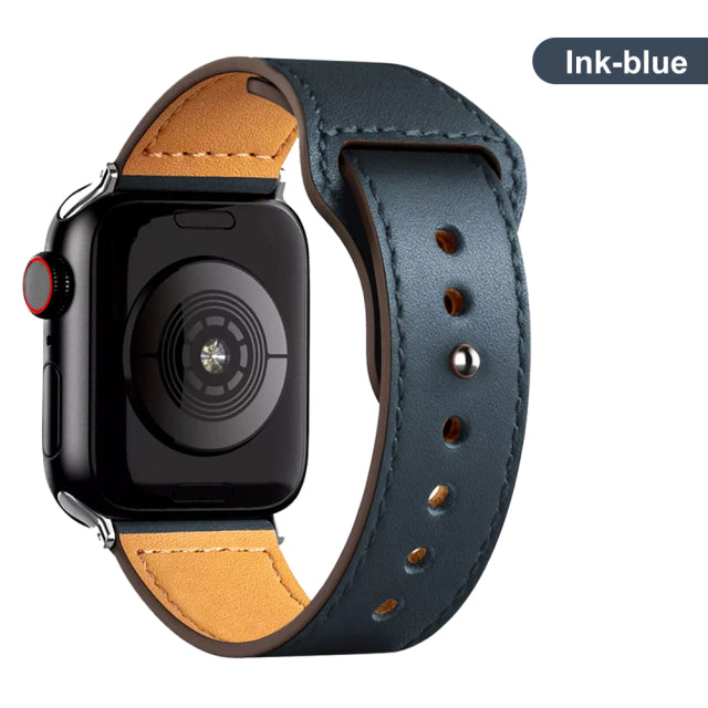 Leather strap for Apple Watch band high quality Male lady series 1234567 SE 44mm 40mm watch for iWatch 42mm 38mm Bracelet