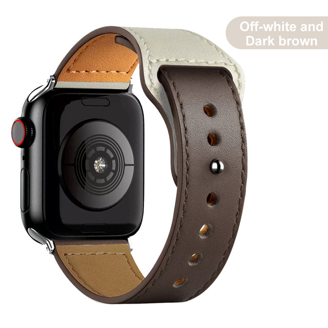 Leather strap for Apple Watch band high quality Male lady series 1234567 SE 44mm 40mm watch for iWatch 42mm 38mm Bracelet