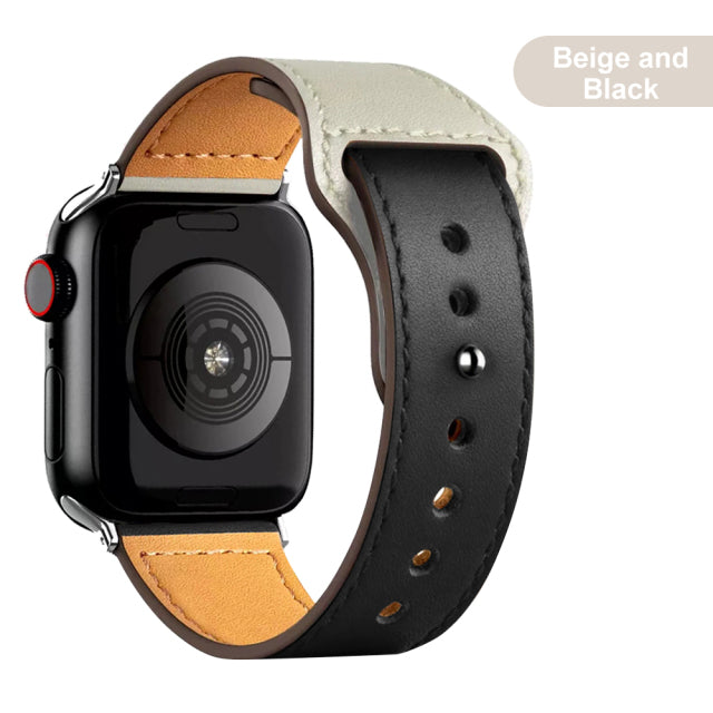 Leather strap for Apple Watch band high quality Male lady series 1234567 SE 44mm 40mm watch for iWatch 42mm 38mm Bracelet