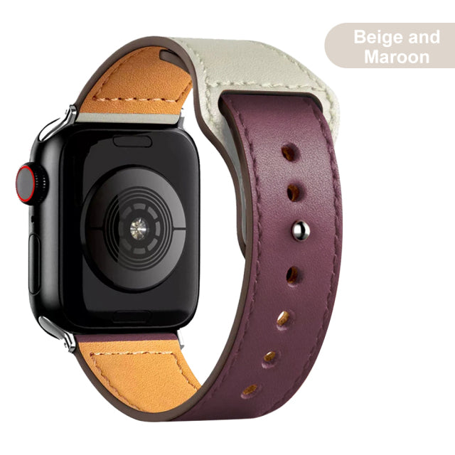 Leather strap for Apple Watch band high quality Male lady series 1234567 SE 44mm 40mm watch for iWatch 42mm 38mm Bracelet