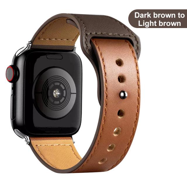 Leather strap for Apple Watch band high quality Male lady series 1234567 SE 44mm 40mm watch for iWatch 42mm 38mm Bracelet