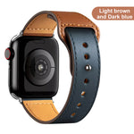 Leather strap for Apple Watch band high quality Male lady series 1234567 SE 44mm 40mm watch for iWatch 42mm 38mm Bracelet